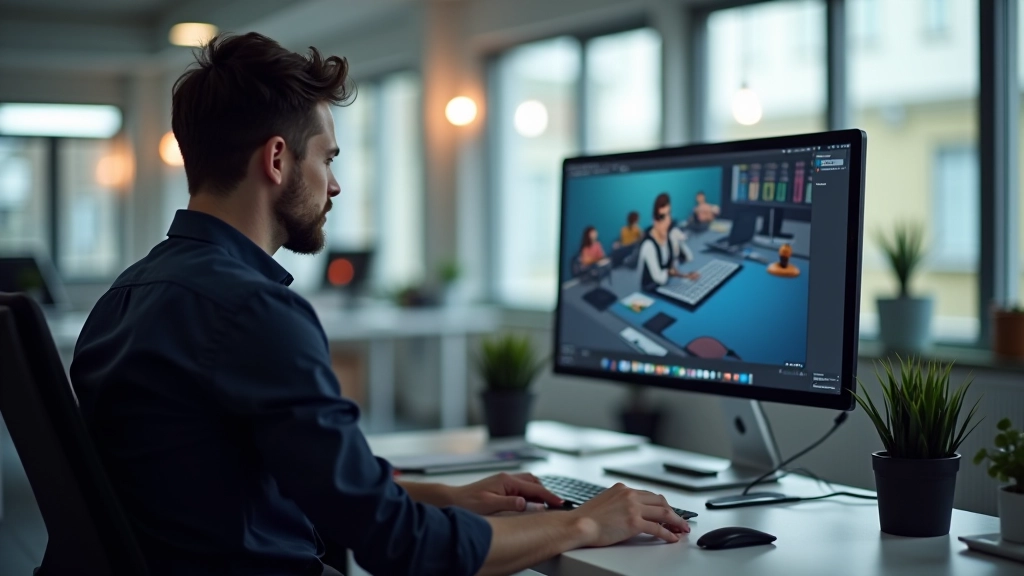 Split-Screen-Vergleich: Website mit animiertem Logo links, Video-Export rechts, verschiedene Qualitätsstufen